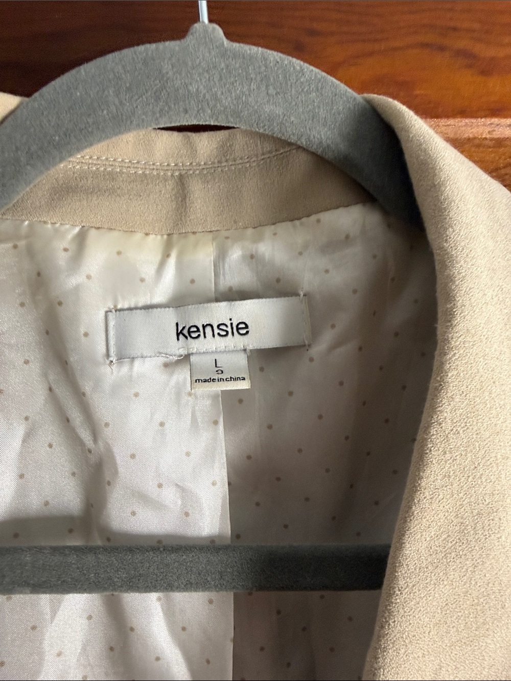 kensie Tan Single-Button Tailored Blazer - Picture 2 of 5